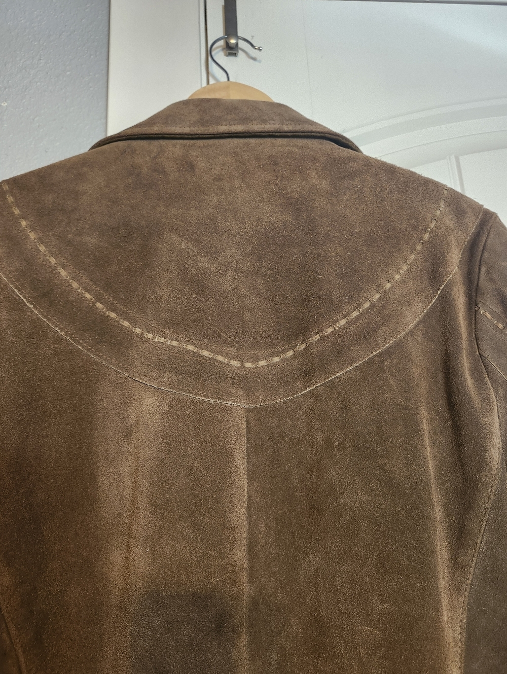 Vintage 70s Pioneer Wear Suede Leather Jacket Sz 38 Western Hippie - Picture 5 of 5